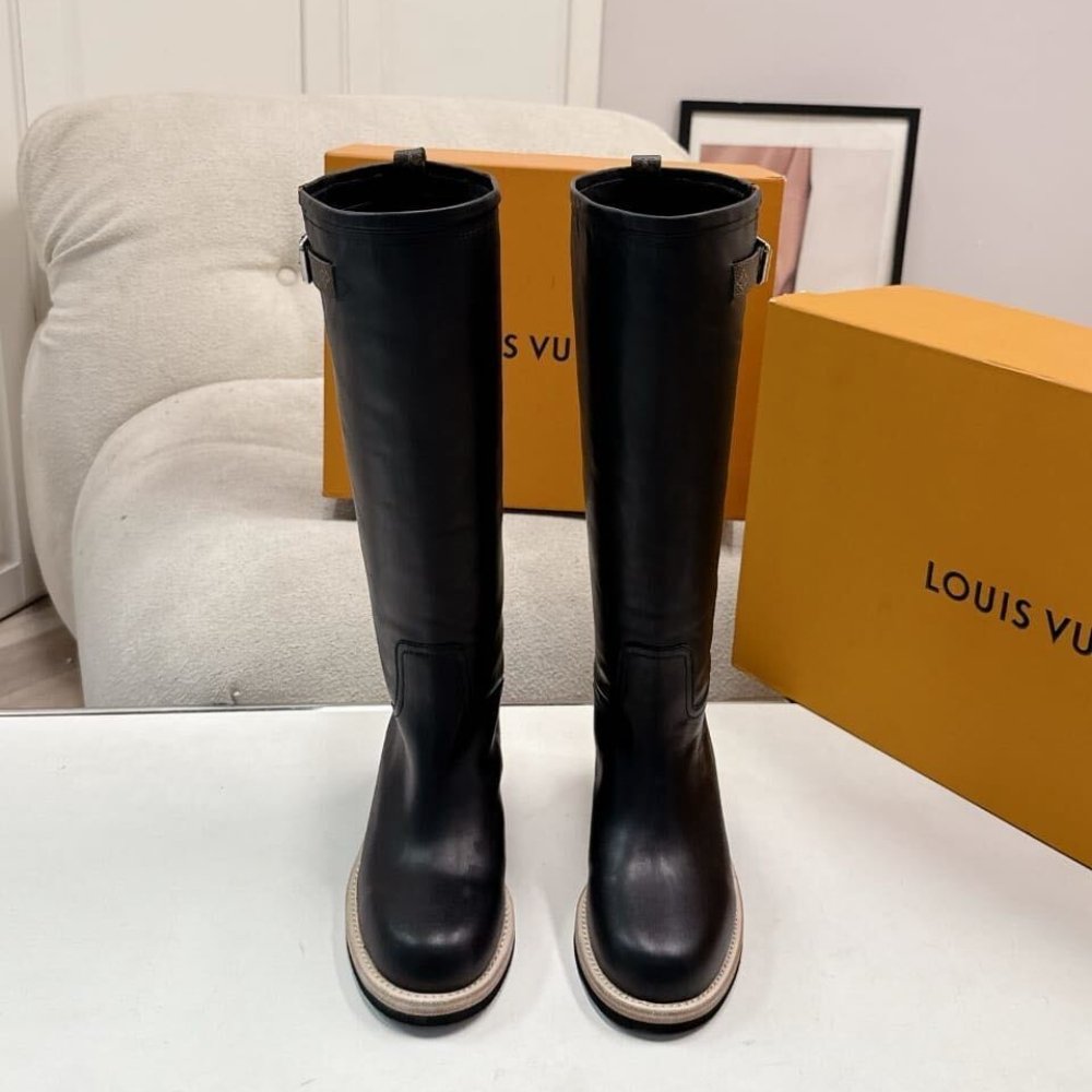 [S*per Vip 1:1] L0vis Vvtt0n LV Biker High Boot Black 1AGM85
