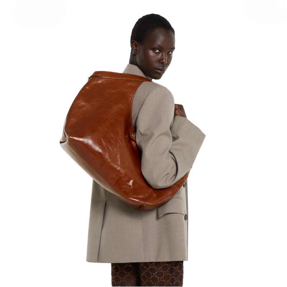 Gvc*1 Giglio Large Tote Bag Dark Brown Leather 60Cm 853971 AAF2H 7645
