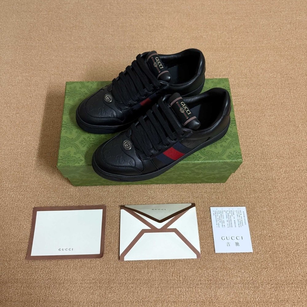 Gvc*1 Men Screener Sneaker Black Leather 798785 AADU0 1074