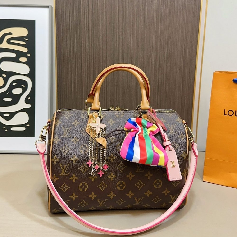 L0vis Vvtt0n Speedy Soft 30 Monogram Canvas Brown 30Cm M26498