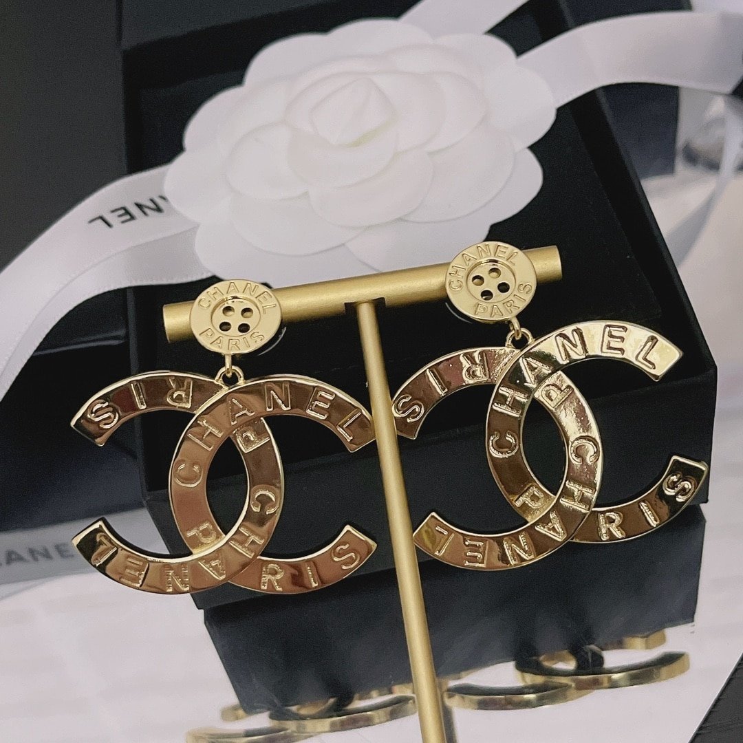 Ch**el Paris Button Earrings