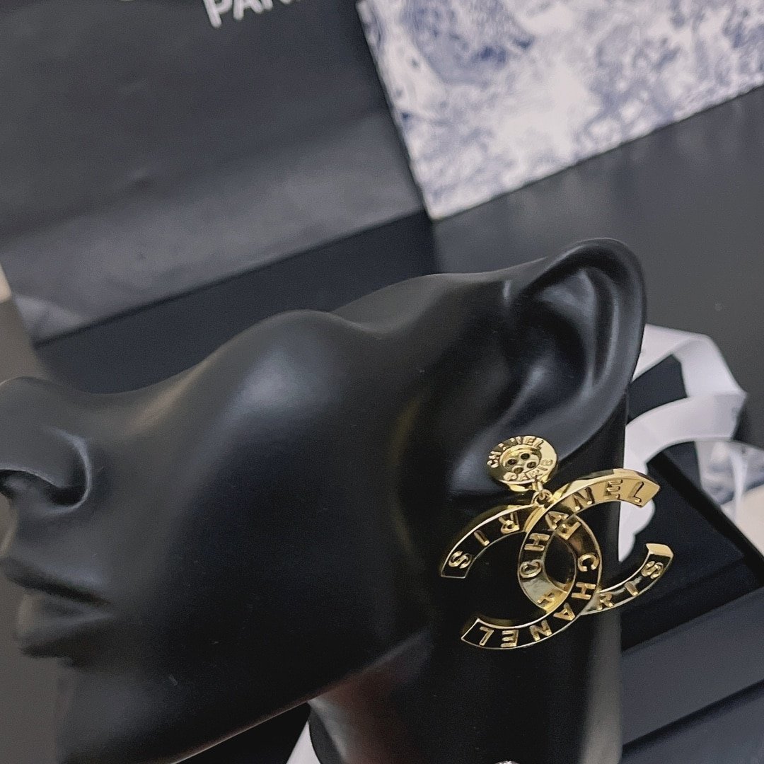 Ch**el Paris Button Earrings