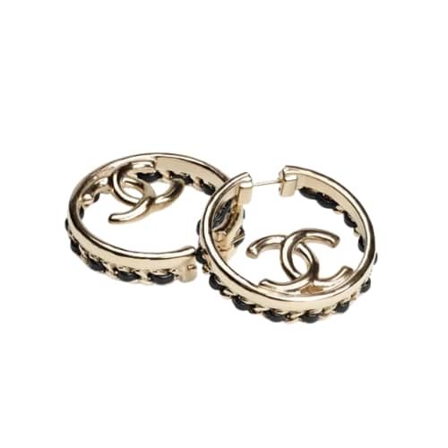 Ch**el Gold Toned Metal With Cc Logo