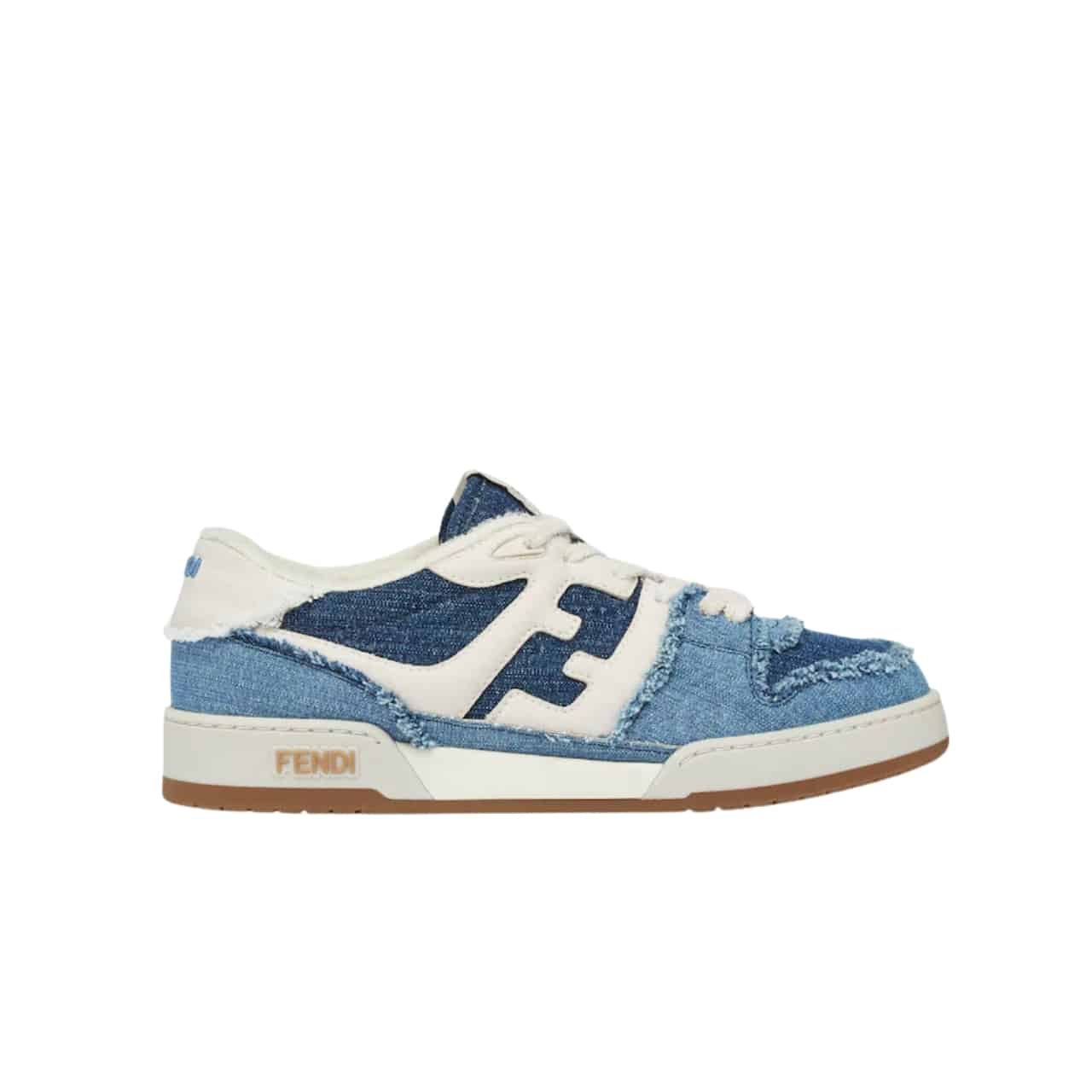 F**di Match Suede Low Tops Denim Blue 7E1495Amf1F1Jid