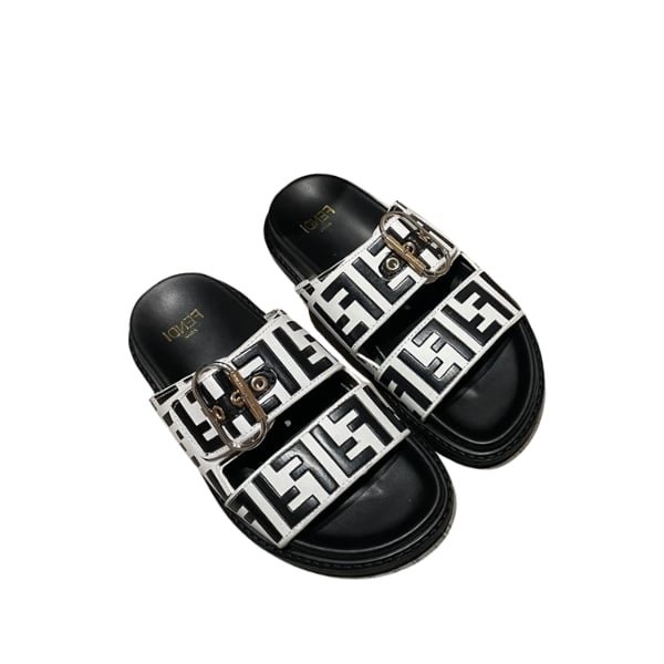 F**di Ff Double Band Slide Black