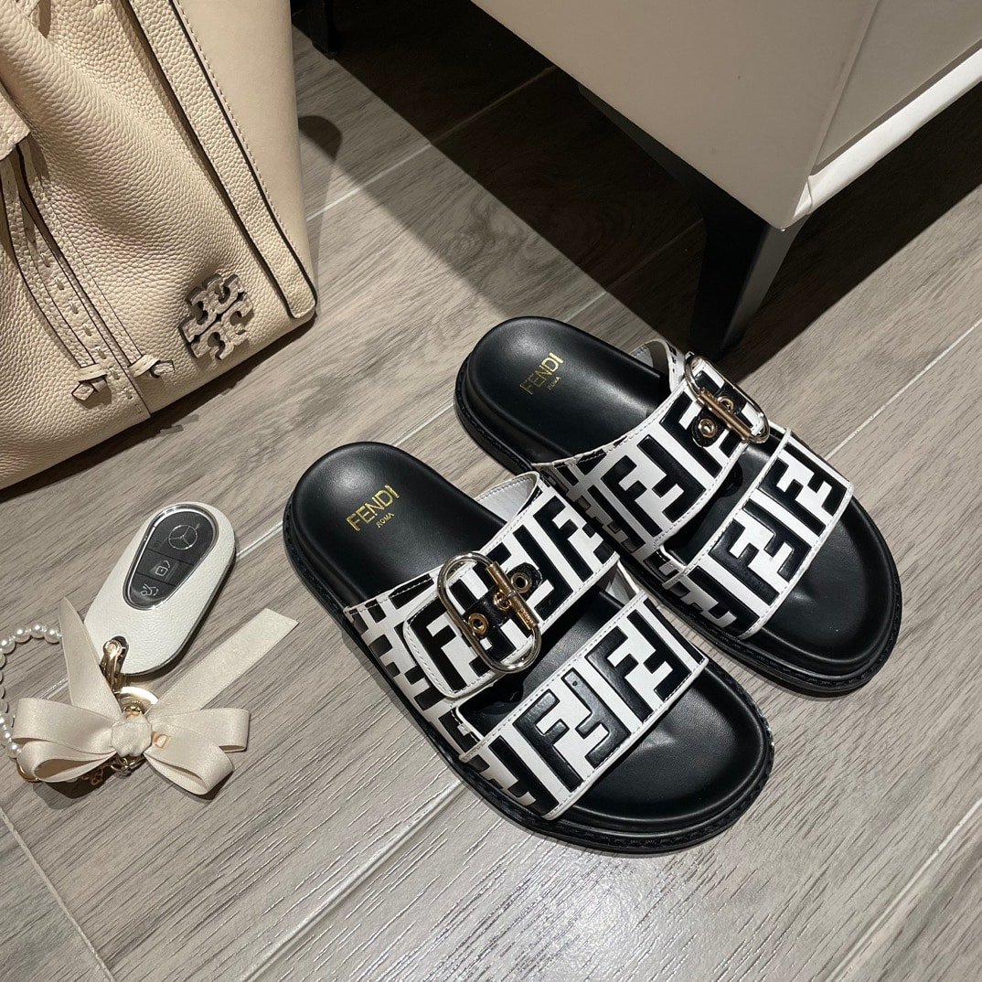 F**di Ff Double Band Slide Black