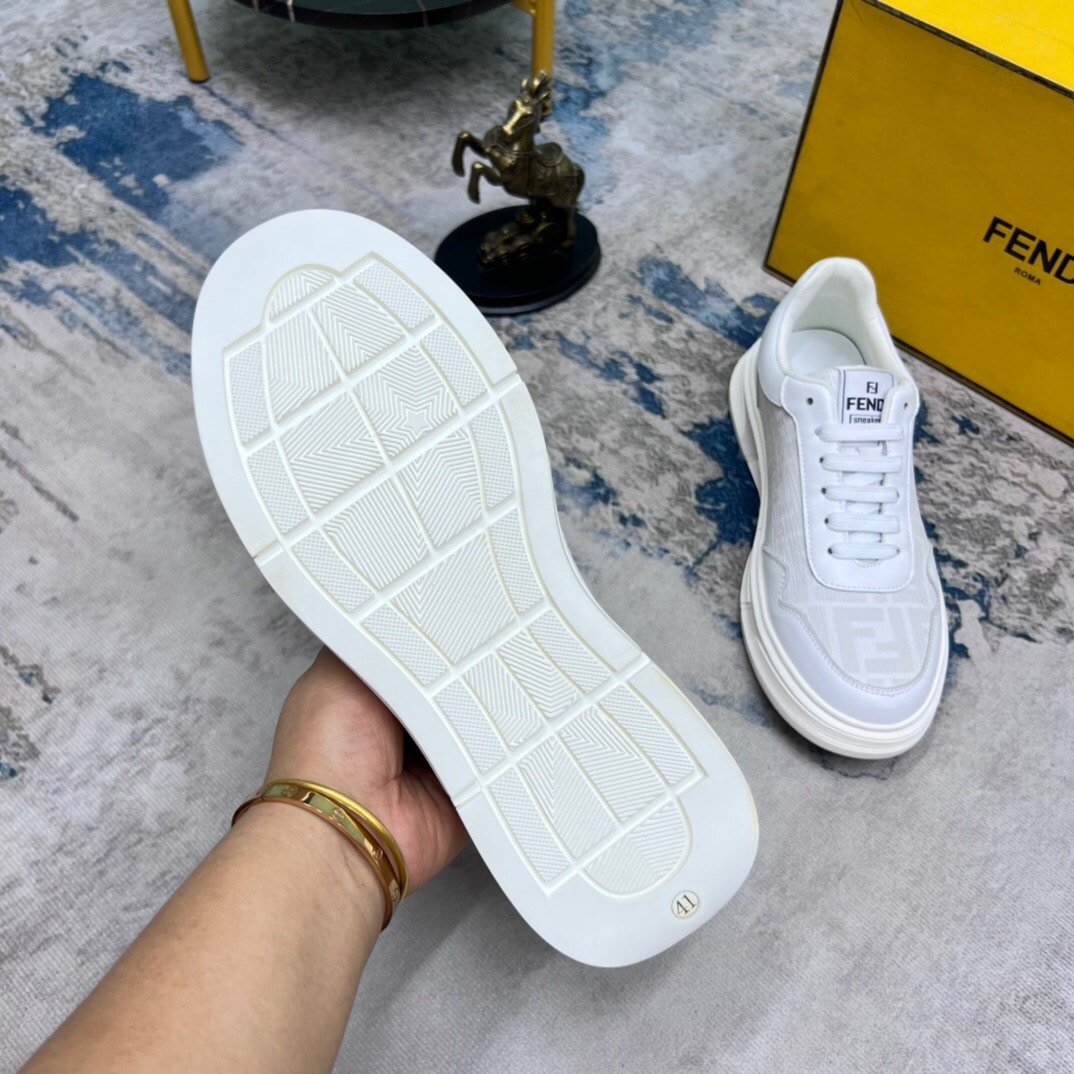 F**di Ff Motif Low Top Sneakers White