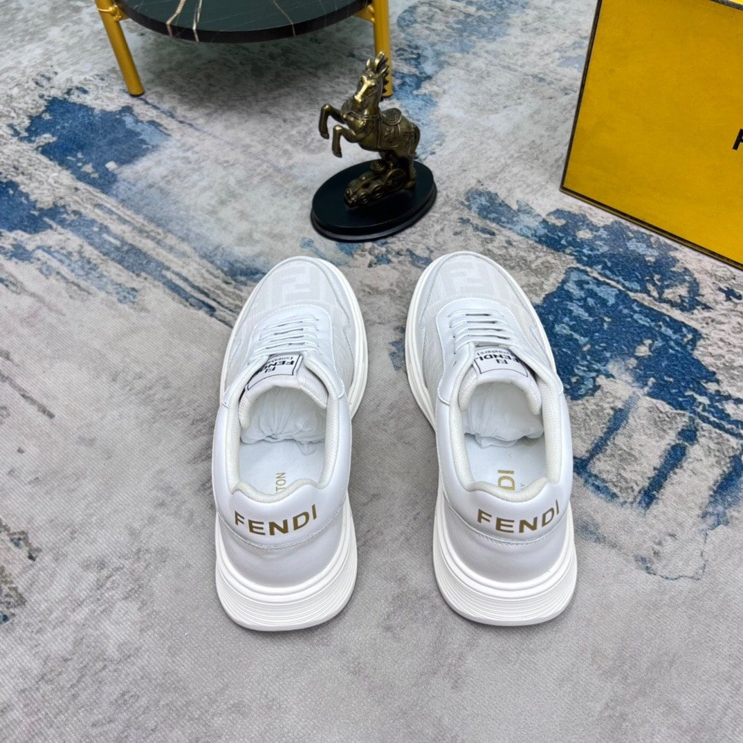 F**di Ff Motif Low Top Sneakers White