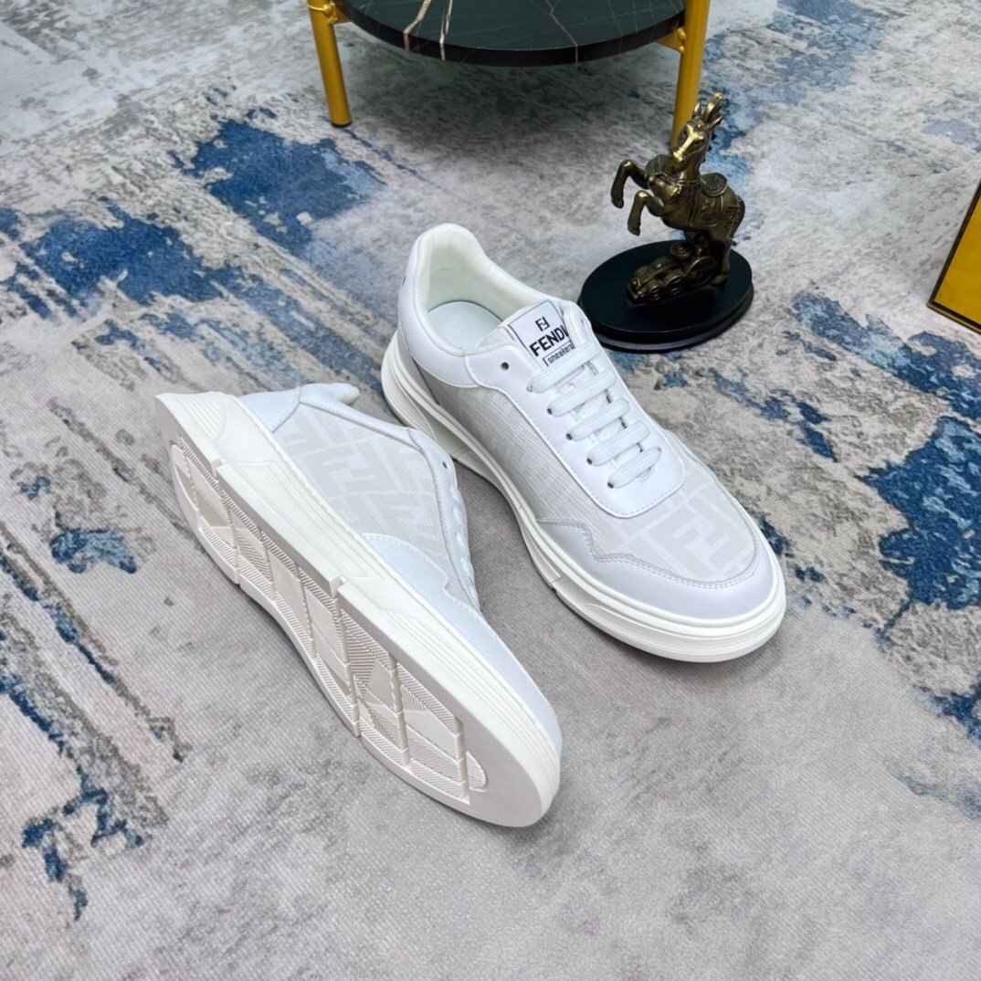F**di Ff Motif Low Top Sneakers White