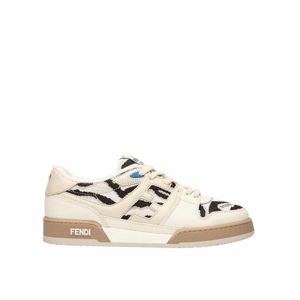 F**di Match Leather Low Tops White And Black