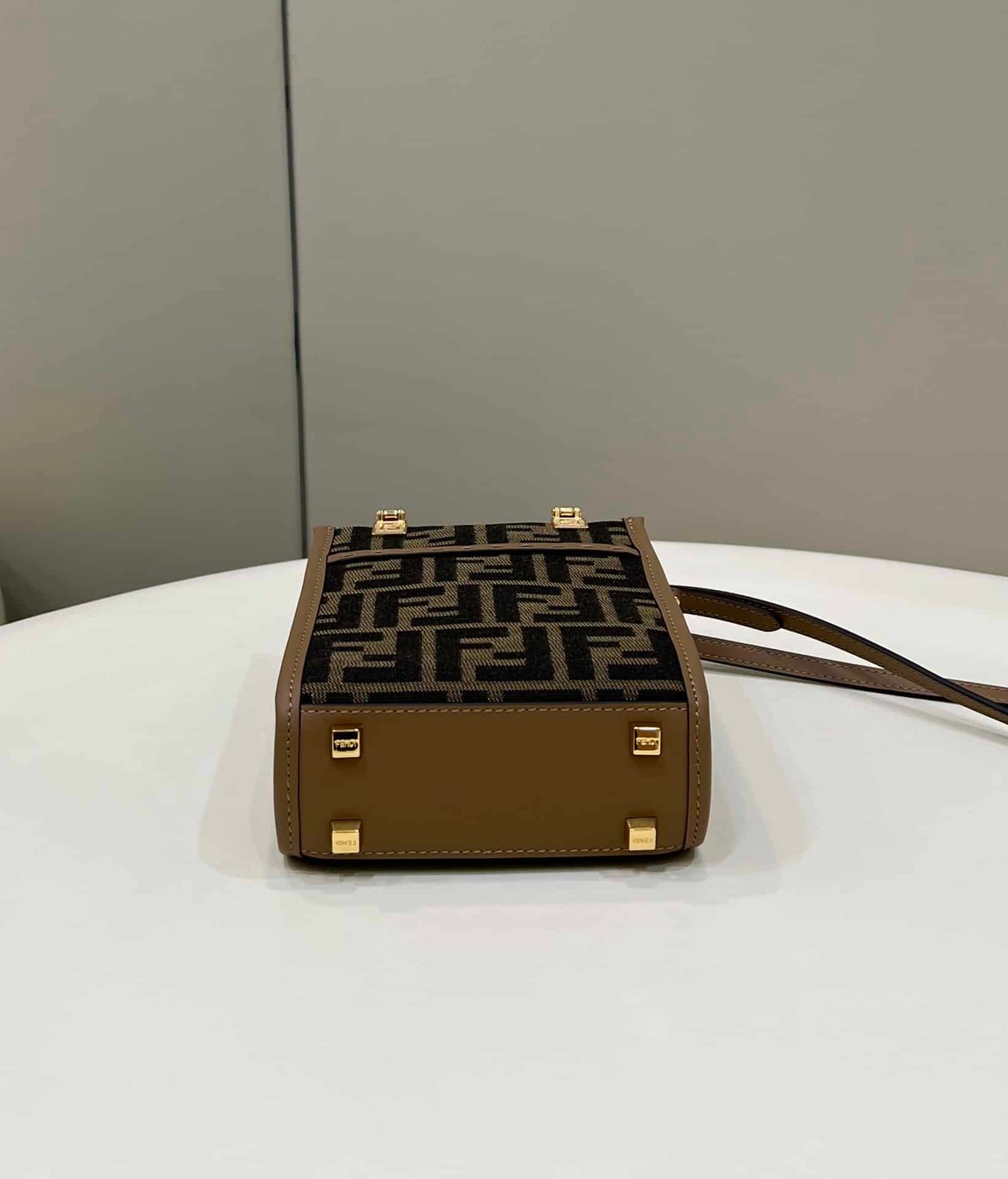 Mini Sunshine Shopper Brown Ff Fabric Mini Bag 18Cm 8Bs051Alvxf1Ge3