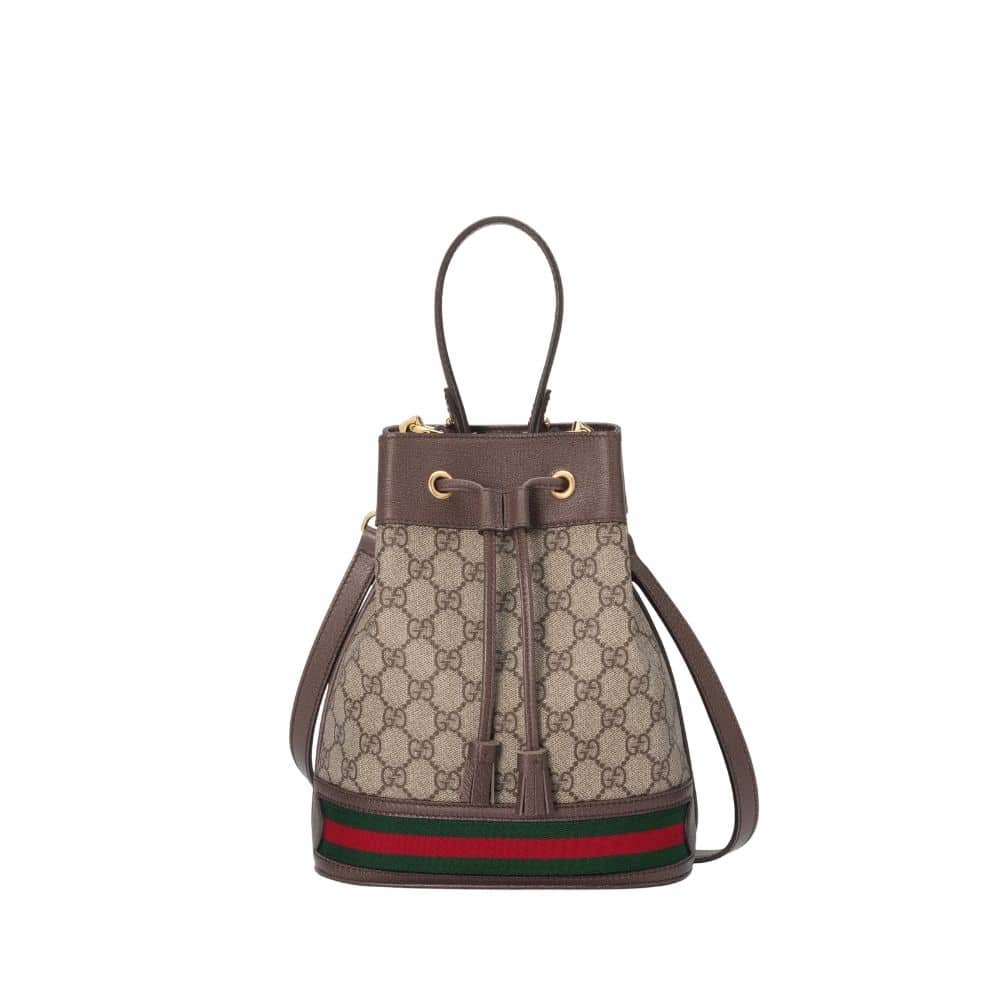 Gvc*1 Ophidia Small Gg Bucket Bag Brown 17Cm ‎550621 96I3B 8745