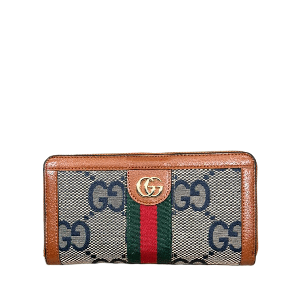 Gvc*1 Ophidia Long Wallet Brown And Navy Blue 19.5Cm