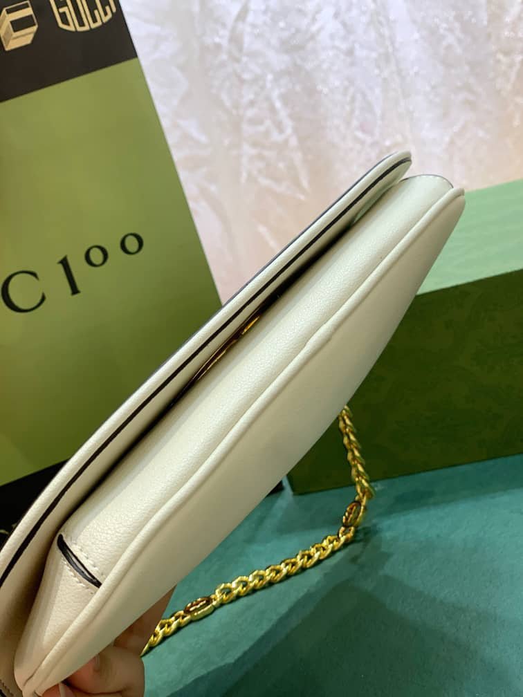 Gvc*1 Blondie Shoulder Bag White Leather 28Cm 699268 Uxx0G 9022