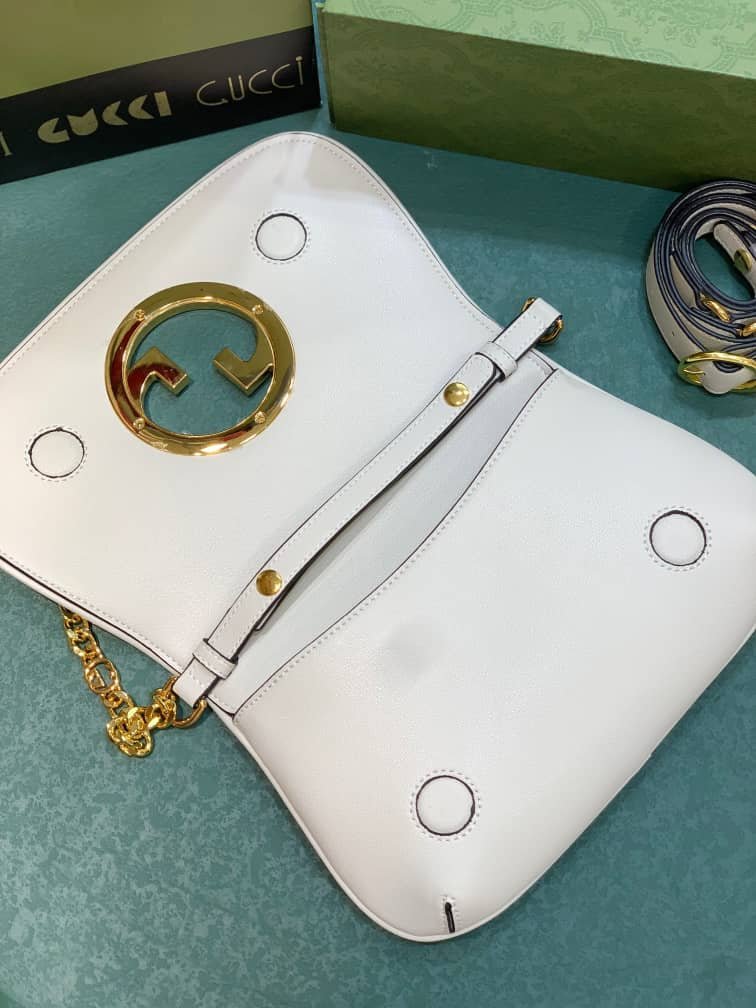 Gvc*1 Blondie Shoulder Bag White Leather 28Cm 699268 Uxx0G 9022