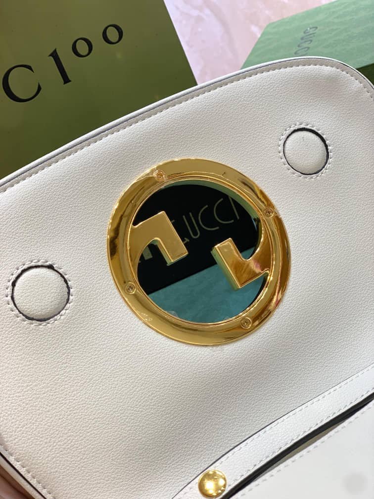 Gvc*1 Blondie Shoulder Bag White Leather 28Cm 699268 Uxx0G 9022