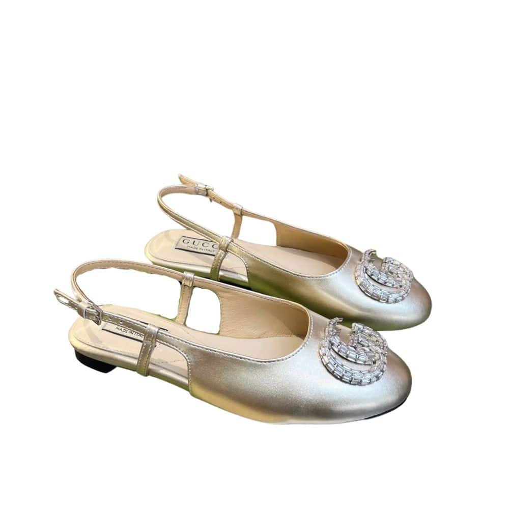 Gvc*1 Gg Crystal Slingback Silver
