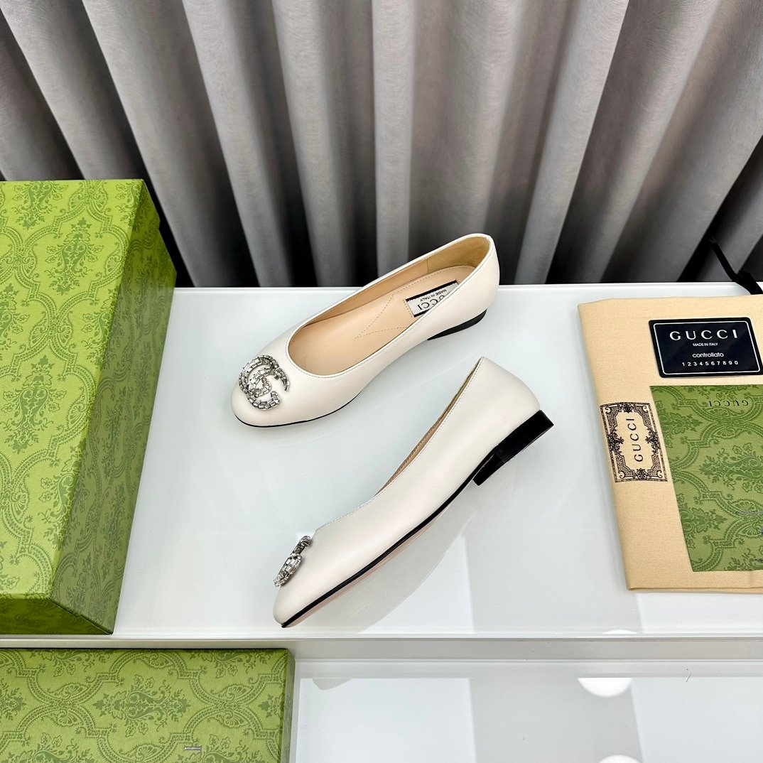 Gvc*1 Crystal Gg Women’S Ballet Flat White