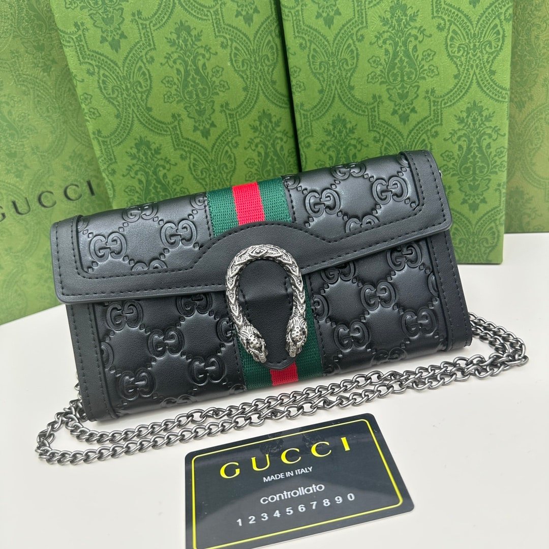 Gvc*1 Women’S Dionysus Gg Svp*me Chain Bag Black 19Cm