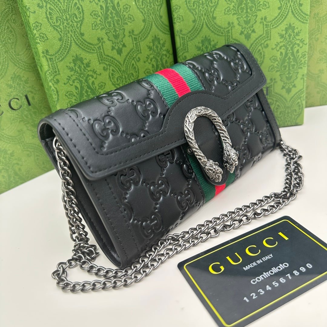 Gvc*1 Women’S Dionysus Gg Svp*me Chain Bag Black 19Cm