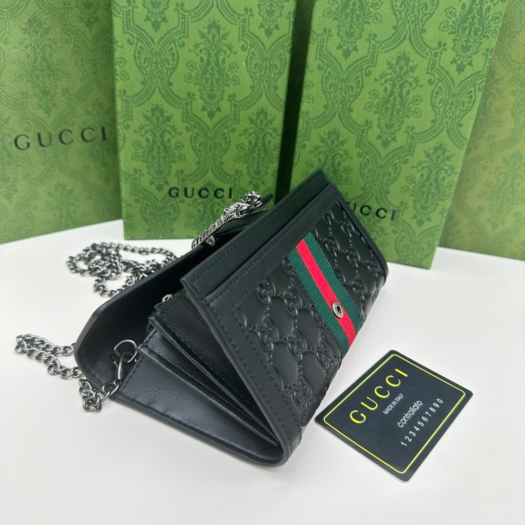 Gvc*1 Women’S Dionysus Gg Svp*me Chain Bag Black 19Cm