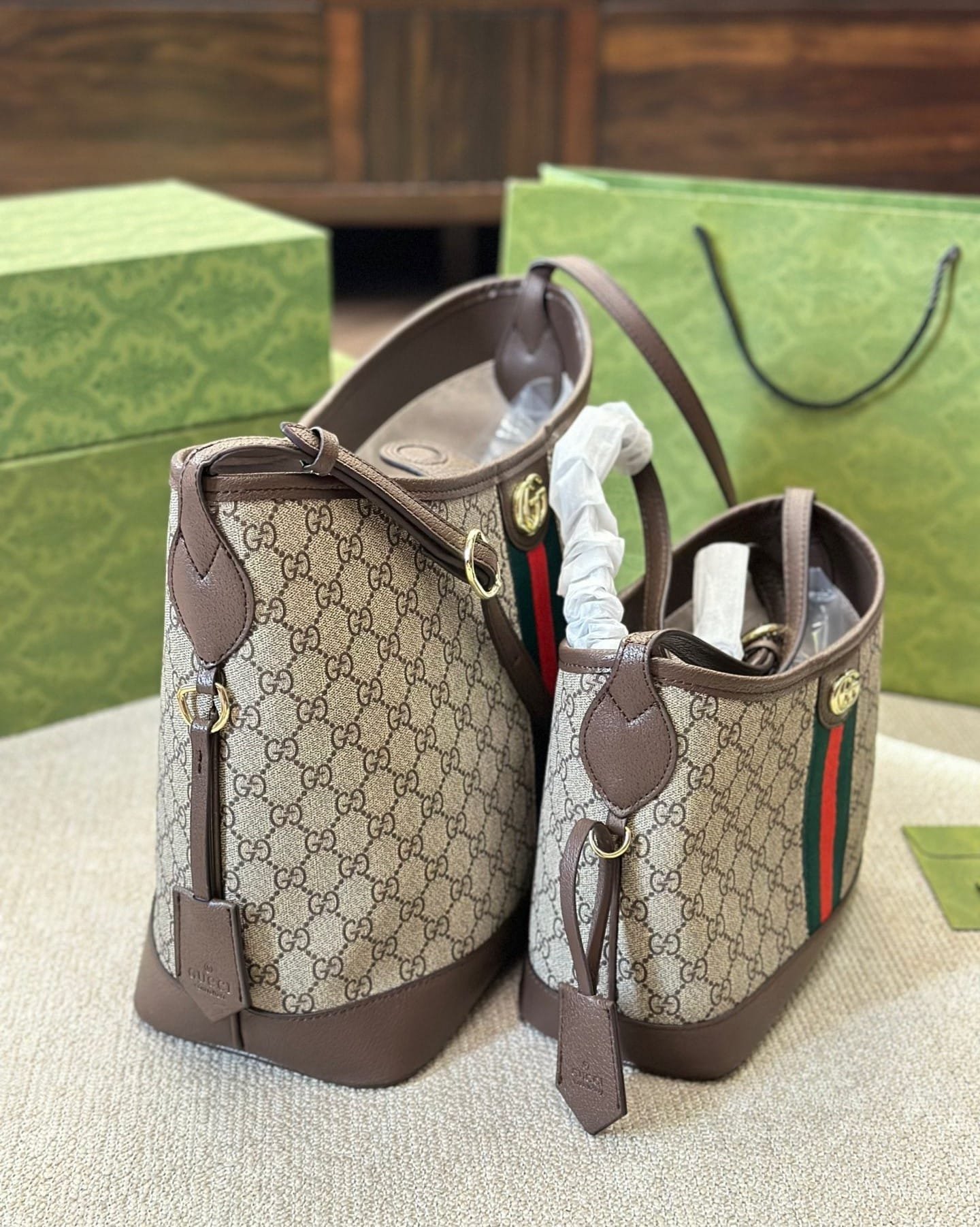 Gvc*1 Ophidia Gg Small Shoulder Bag ‎Beige And Ebony 28Cm 781402 96Iwg 8745