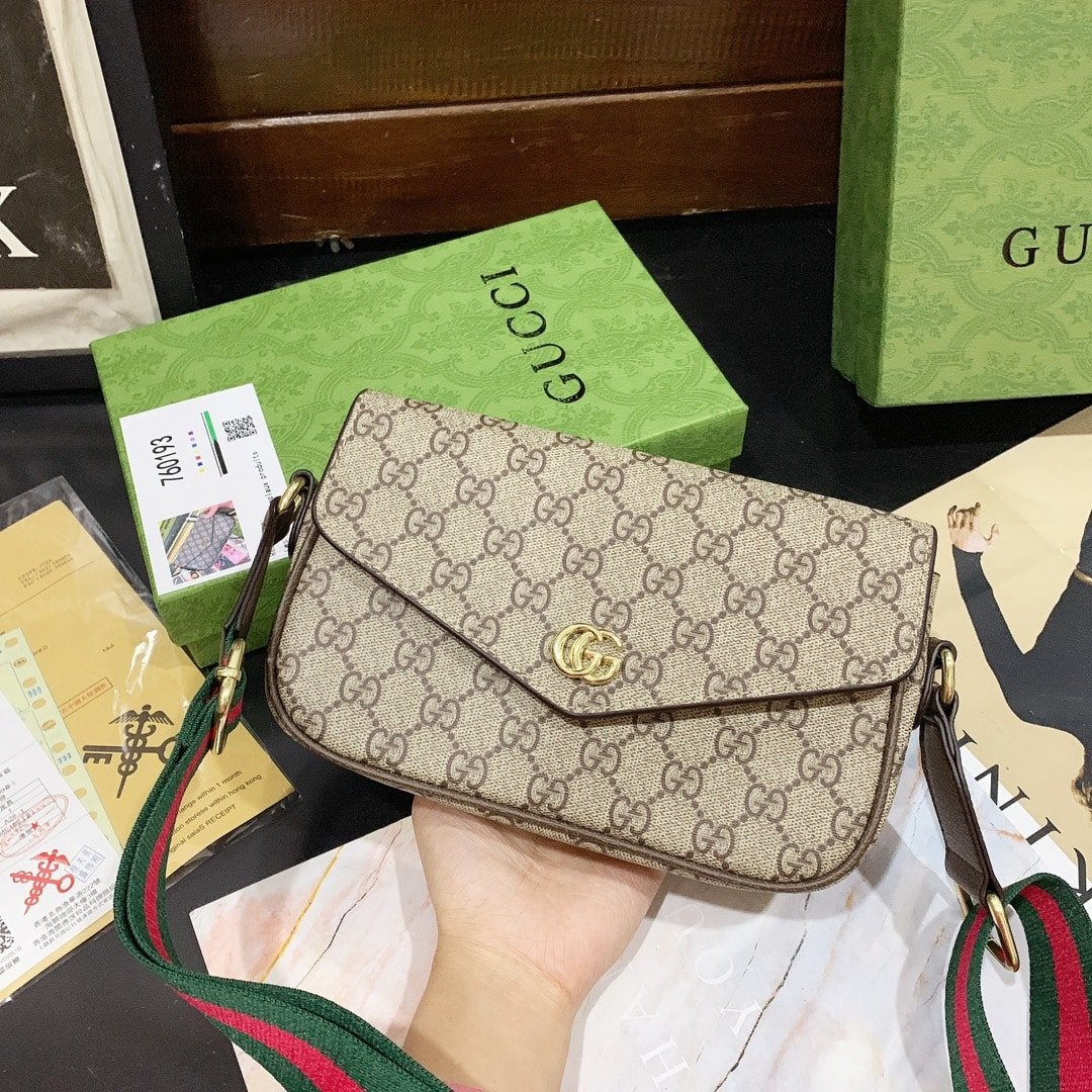 Gvc*1 Ophidia Mini Bag Brown 22Cm 764961 96Iwg 8745
