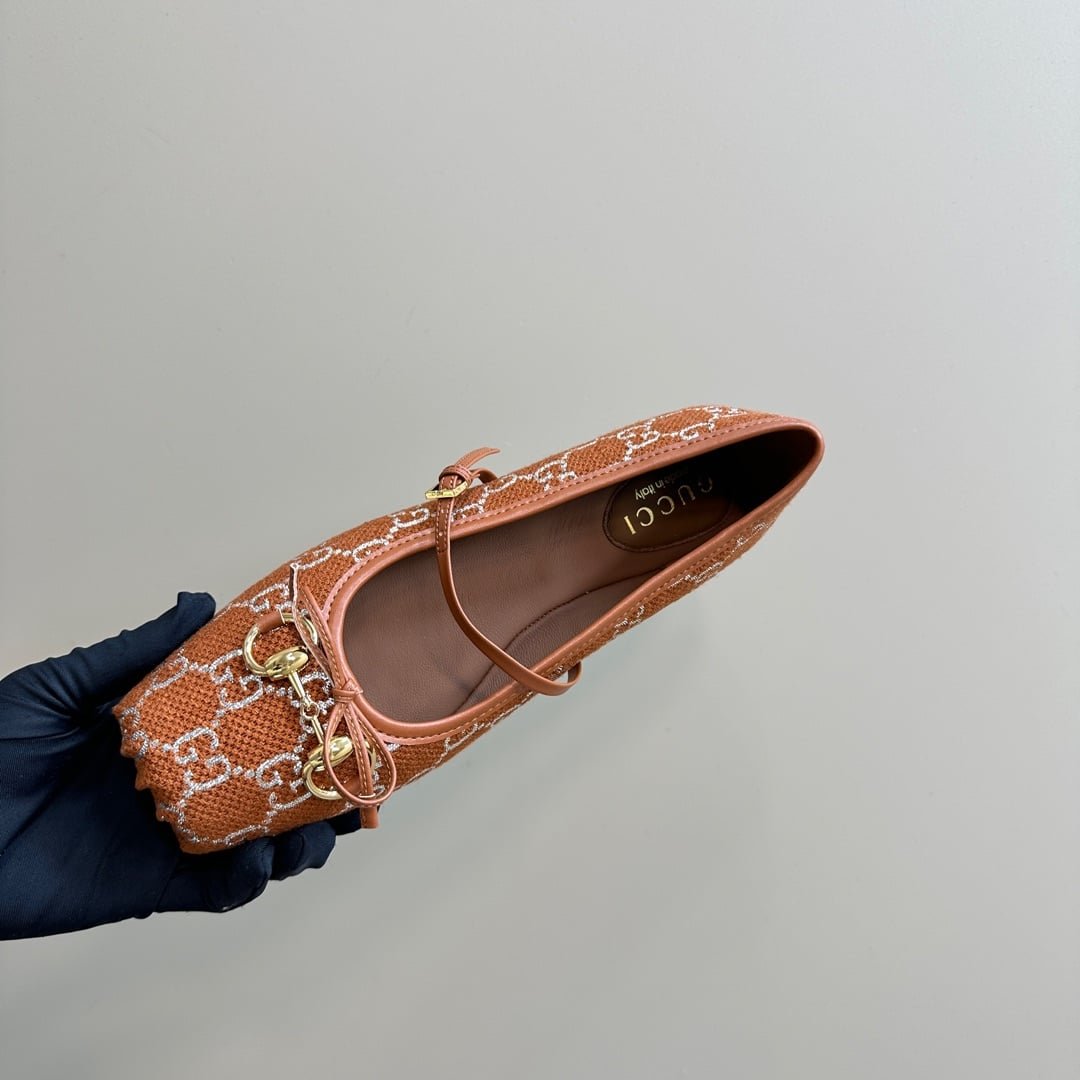 Gvc*1 Women’s Horsebit Ballet Flat Orange