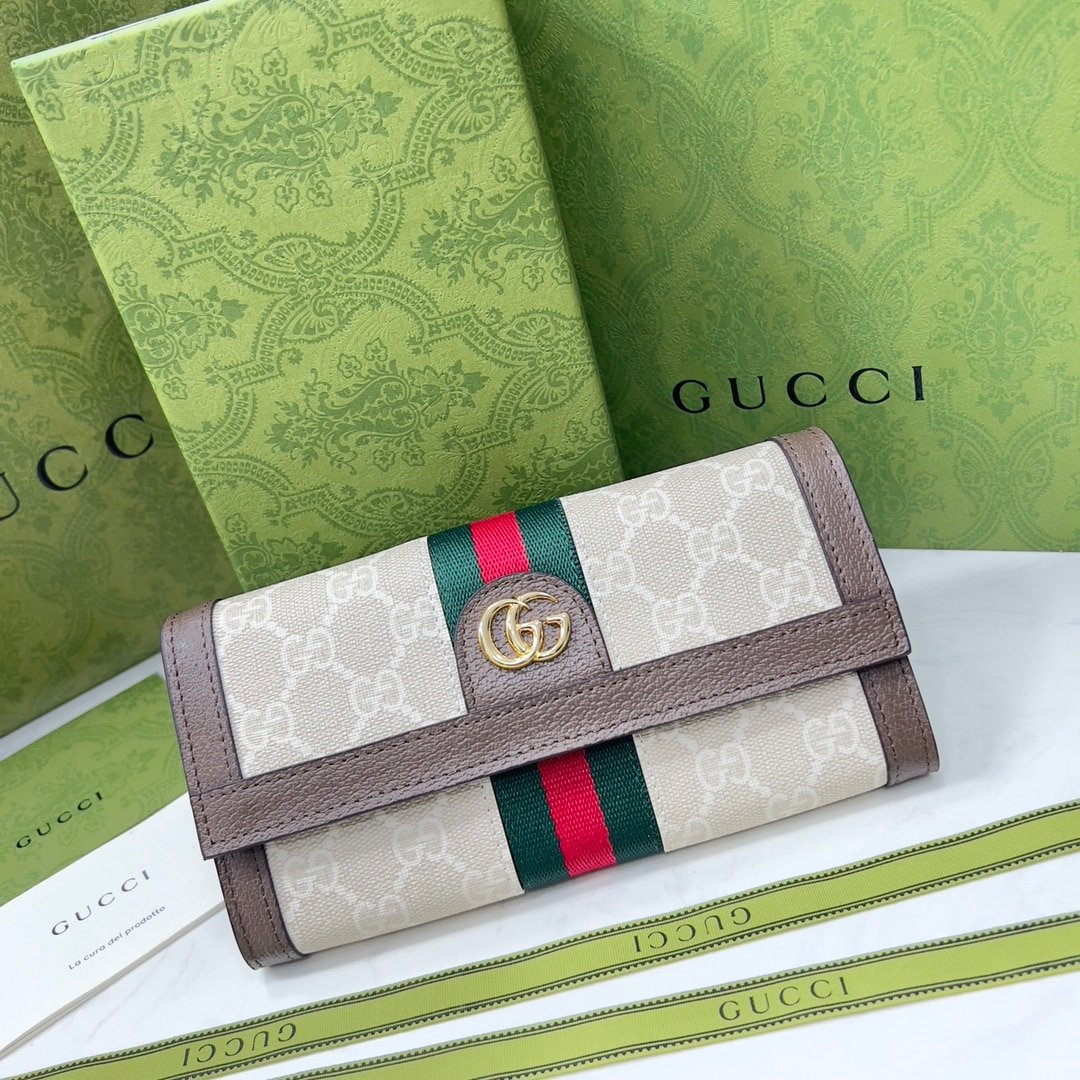 Gvc*1 Ophidia Ukmdg Wallet White And Brown 19Cm 523153 Ukmdg 2570
