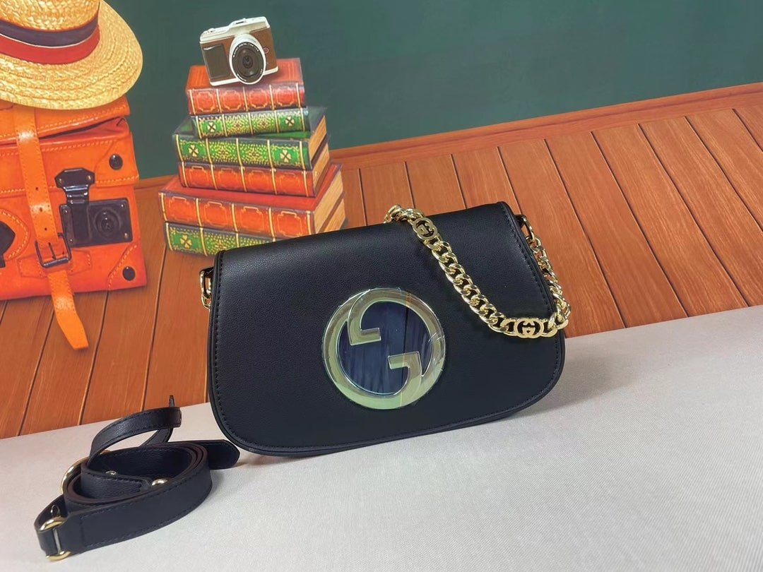 Gvc*1 Blondie Shoulder Bag Black Leather 28Cm 699268 Uxx0G 1000