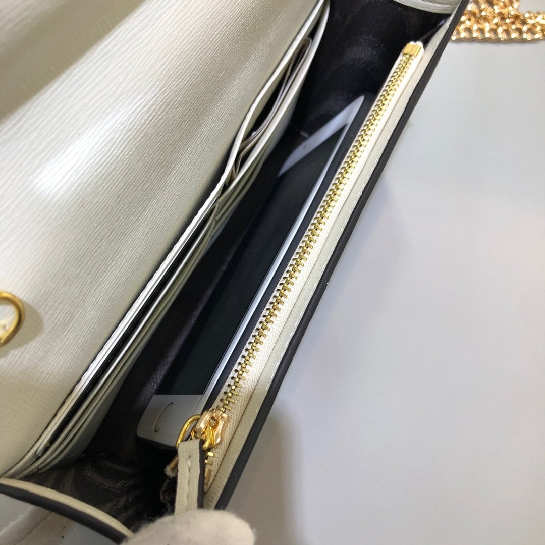 Gvc*1 Horsebit 1955 Wallet With Chain White 20Cm 621892 0Yk0G 9022