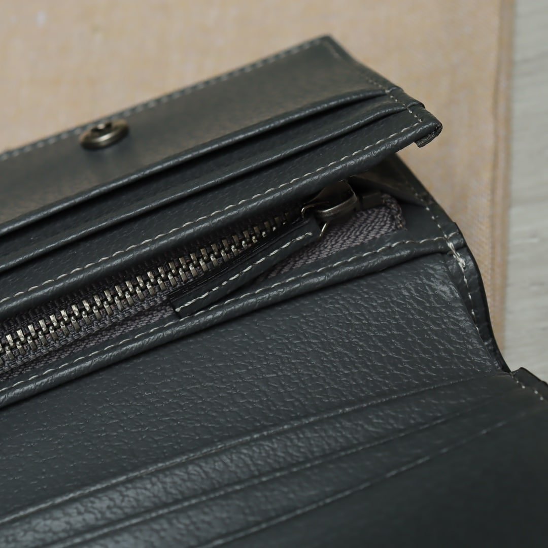 Gvc*1 Ophidia Gg Card Case Holder Gray 11Cm