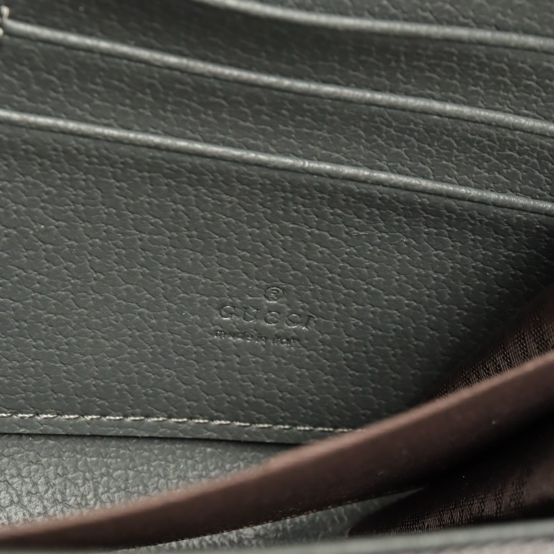 Gvc*1 Ophidia Gg Card Case Holder Gray 19Cm ‎734943 Uulbn 1244