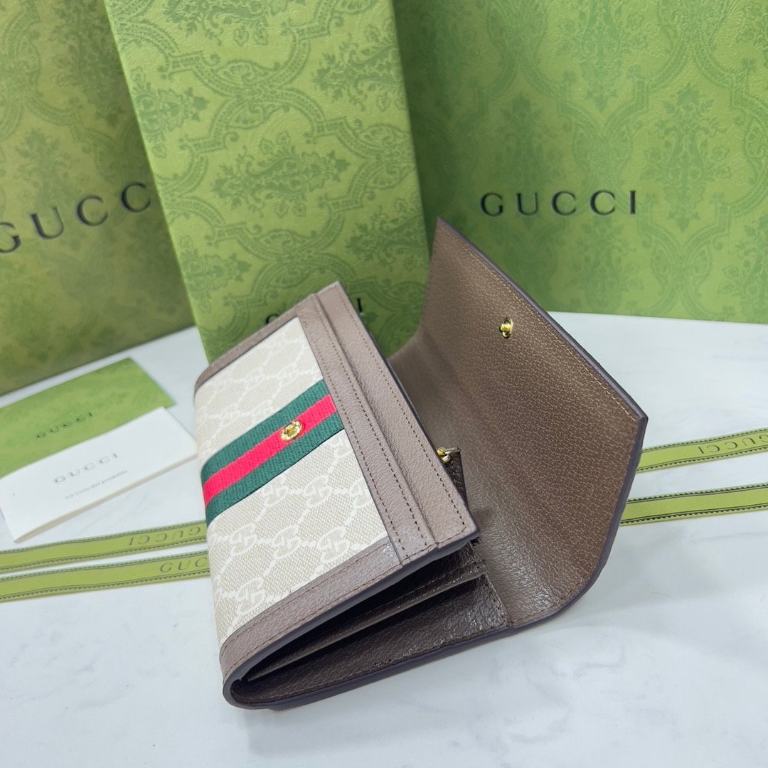 Gvc*1 Ophidia Ukmdg Wallet White And Brown 19Cm 523153 Ukmdg 2570