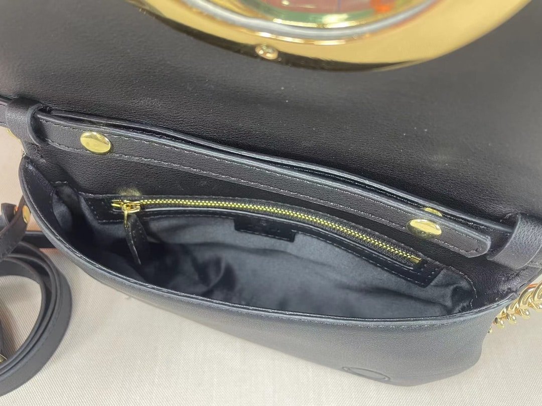 Gvc*1 Blondie Shoulder Bag Black Leather 28Cm 699268 Uxx0G 1000