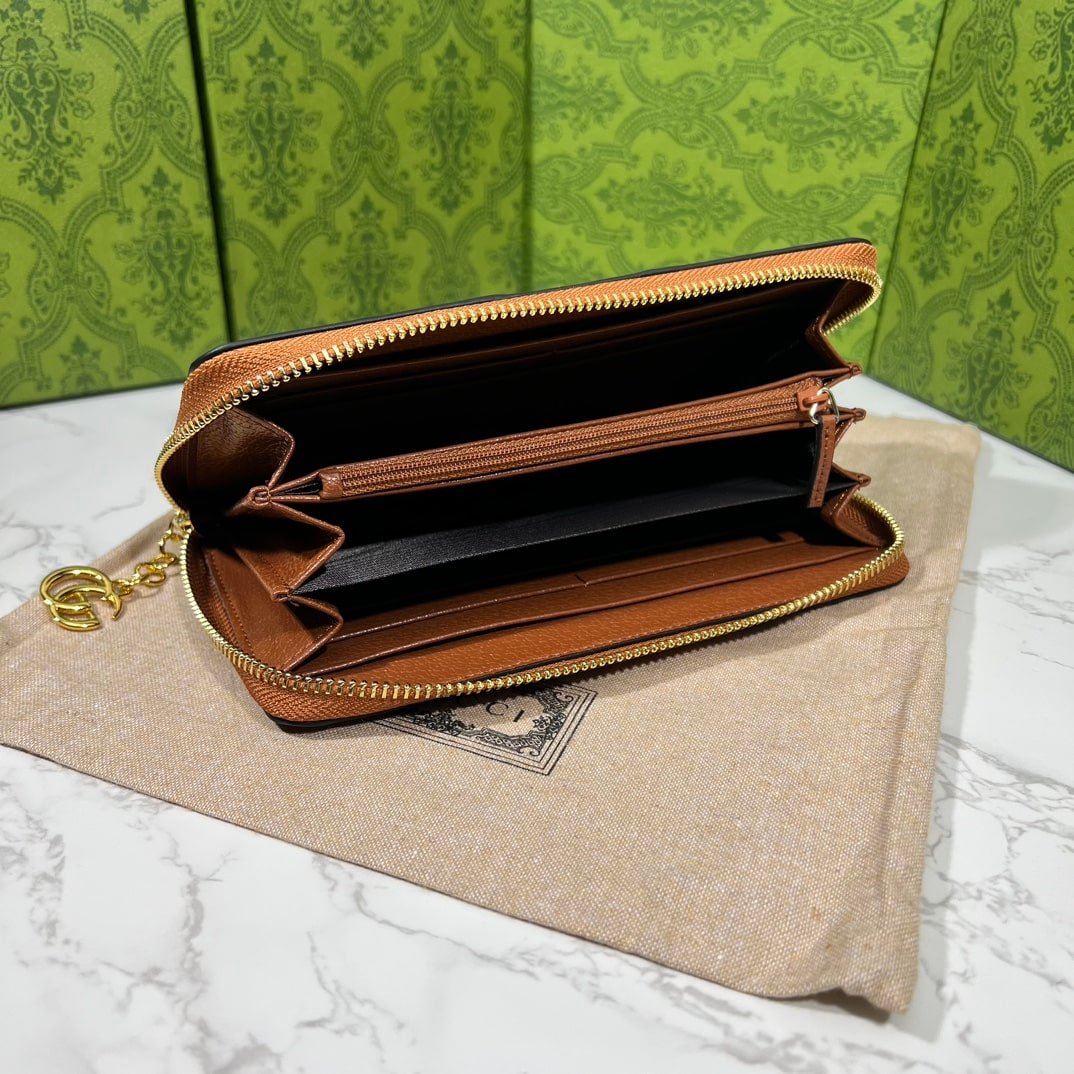 Gvc*1 Ophidia Long Wallet Brown And Navy Blue 19.5Cm