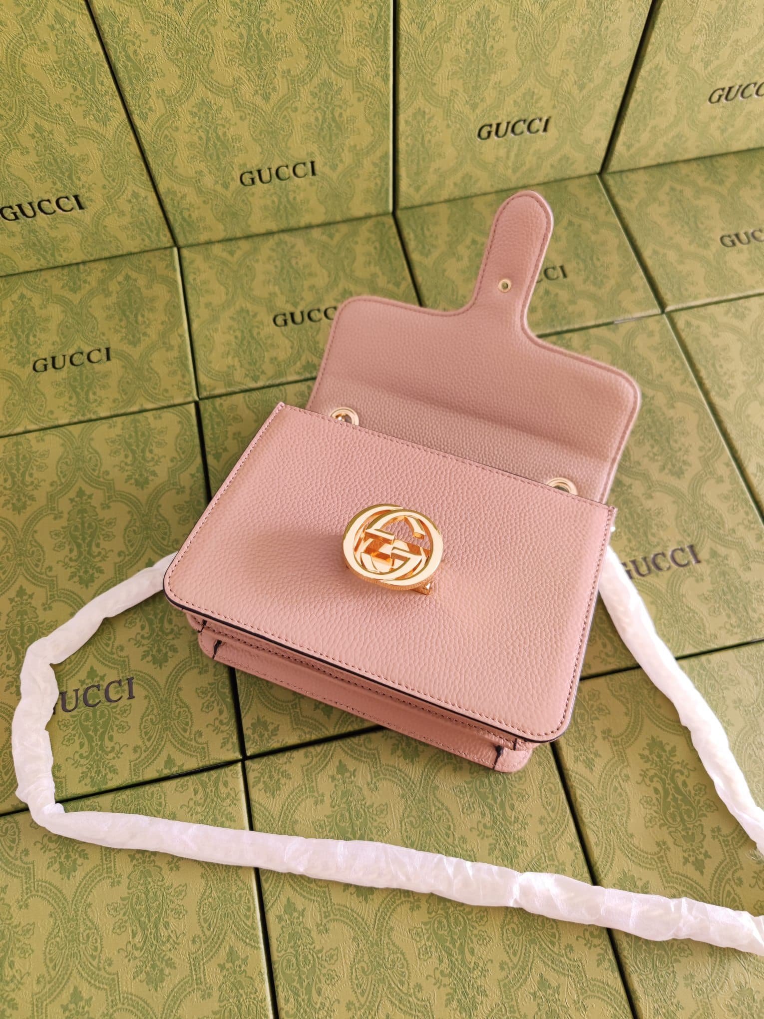 Gvc*1 Gg Marmont Shoulder Bags Pink 20Cm