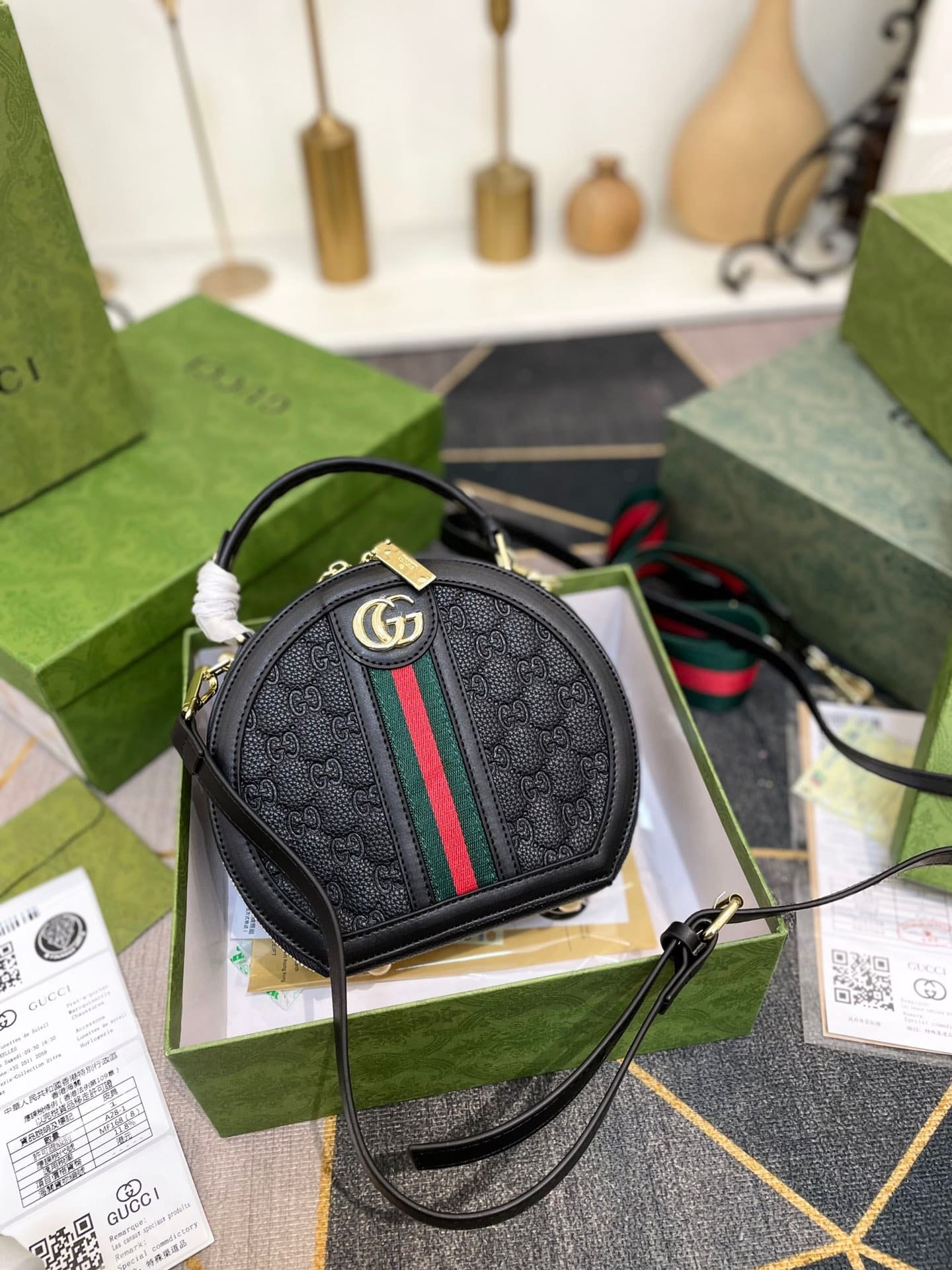 Gvc*1 Ophidian Round Bag Black 20Cm