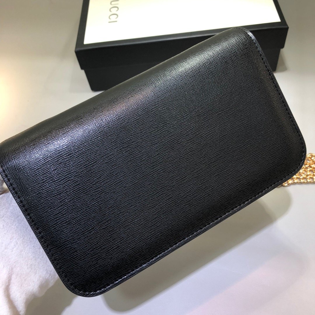 Gvc*1 Horsebit 1955 Wallet With Chain Black 20Cm 621892 0Yk0G 1000