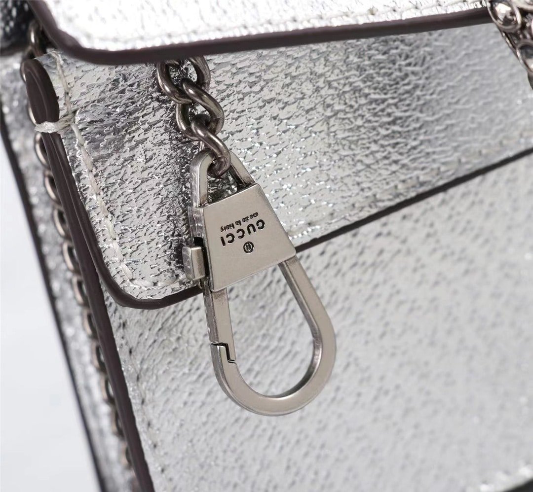 Gvc*1 Women’S Dionysus S*per Mini Crossbody Bag Silver 16Cm 476432 1Trbn 8173