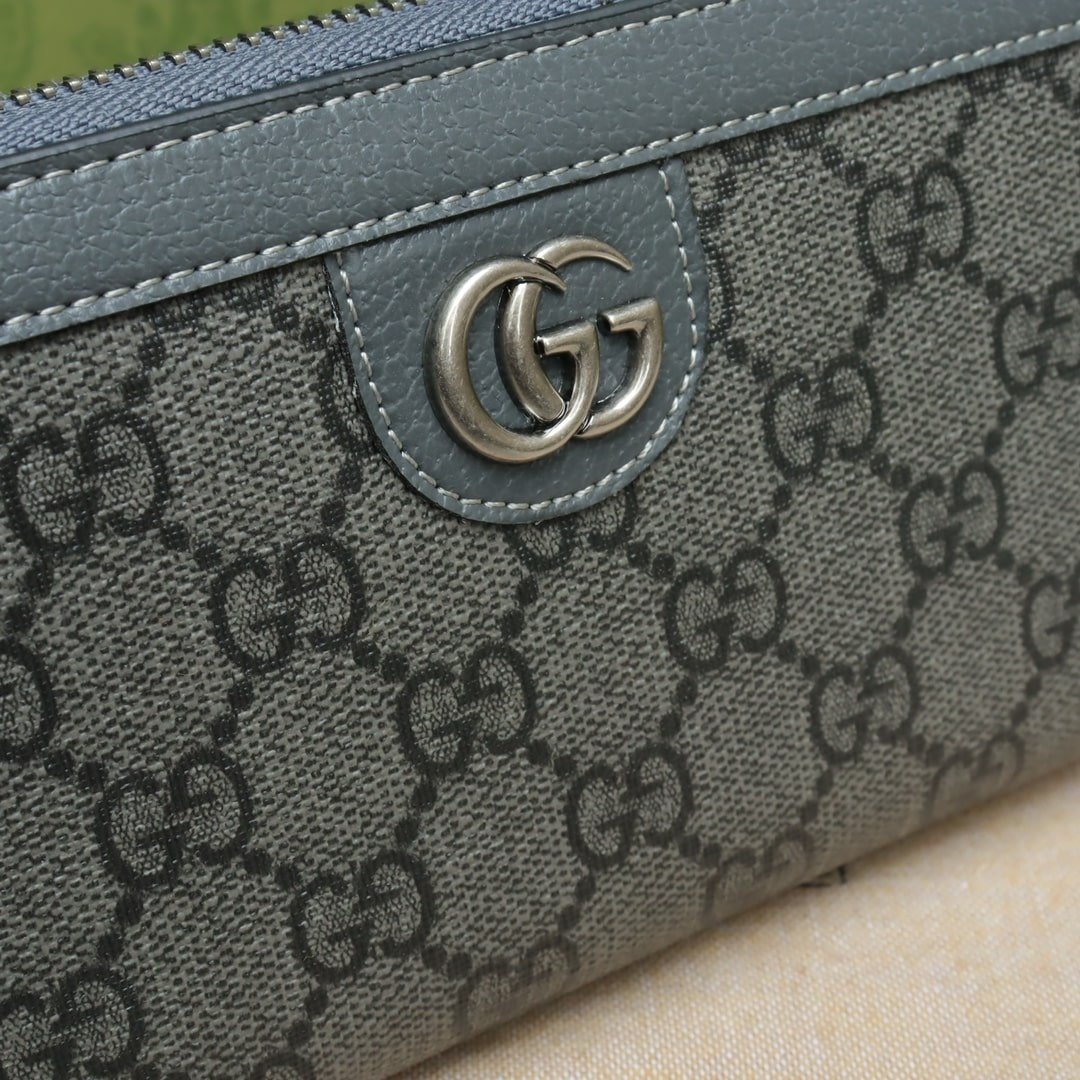 Gvc*1 Ophidia Gg Card Case Holder Gray 19Cm ‎734943 Uulbn 1244