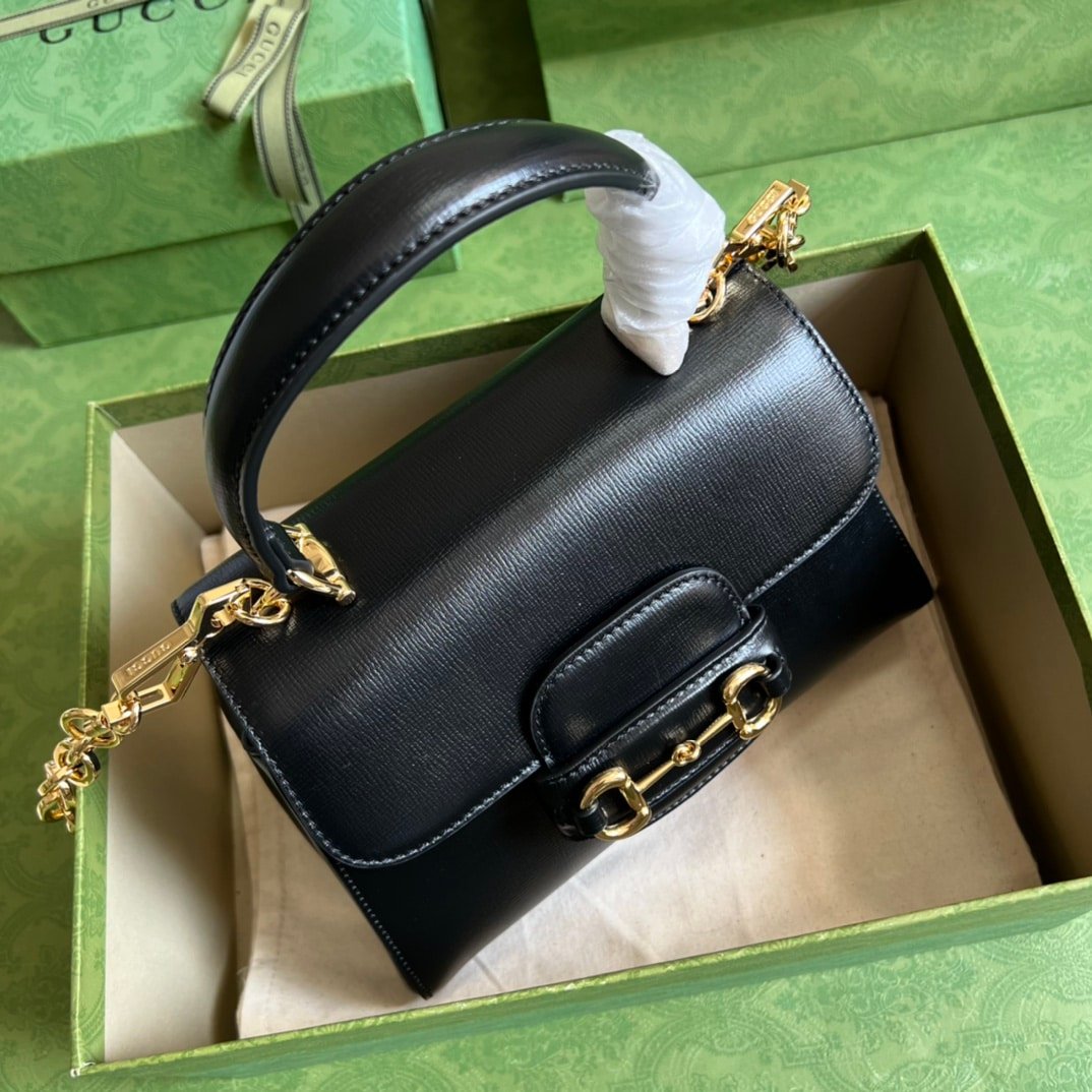 Gvc*1 Horsebit 1955 Mini Bag Black 22Cm 703848 Aaa7G 1000