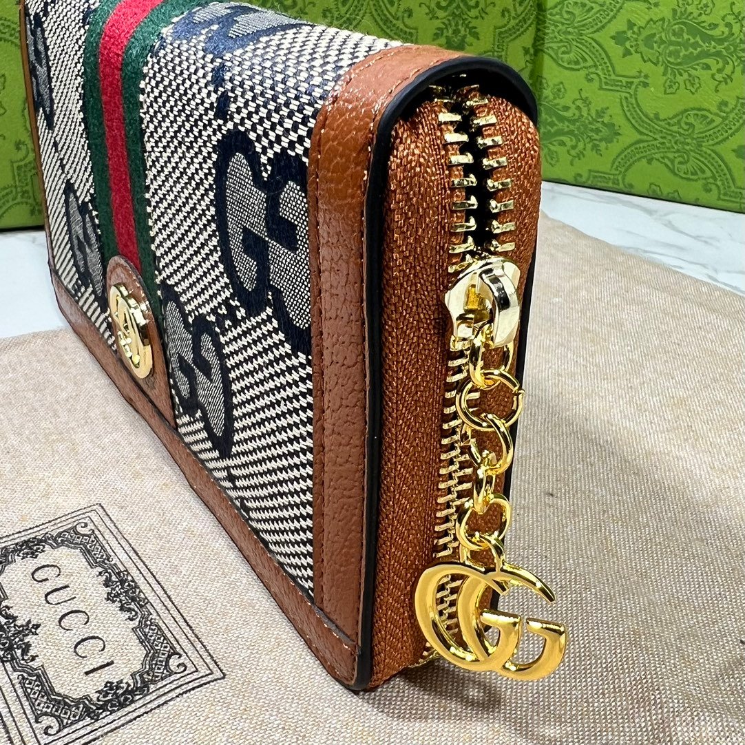 Gvc*1 Ophidia Long Wallet Brown And Navy Blue 19.5Cm