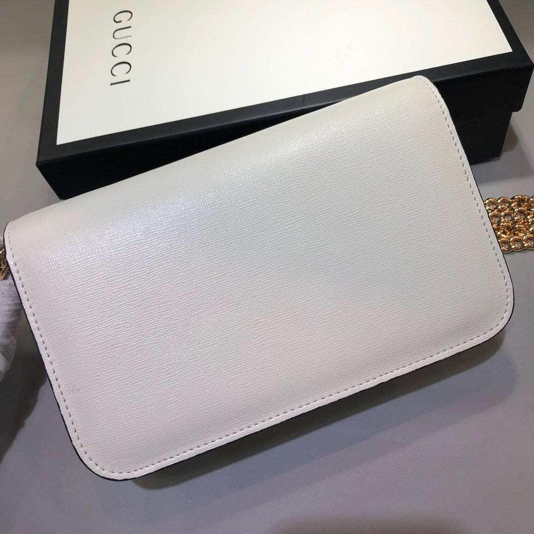 Gvc*1 Horsebit 1955 Wallet With Chain White 20Cm 621892 0Yk0G 9022