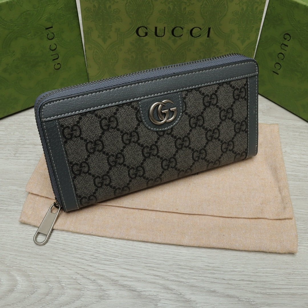 Gvc*1 Ophidia Gg Card Case Holder Gray 19Cm ‎734943 Uulbn 1244