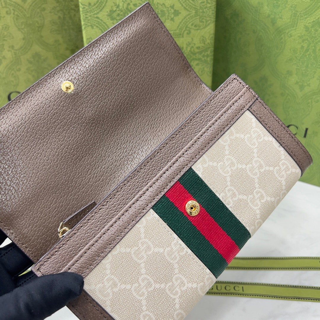 Gvc*1 Ophidia Ukmdg Wallet White And Brown 19Cm 523153 Ukmdg 2570