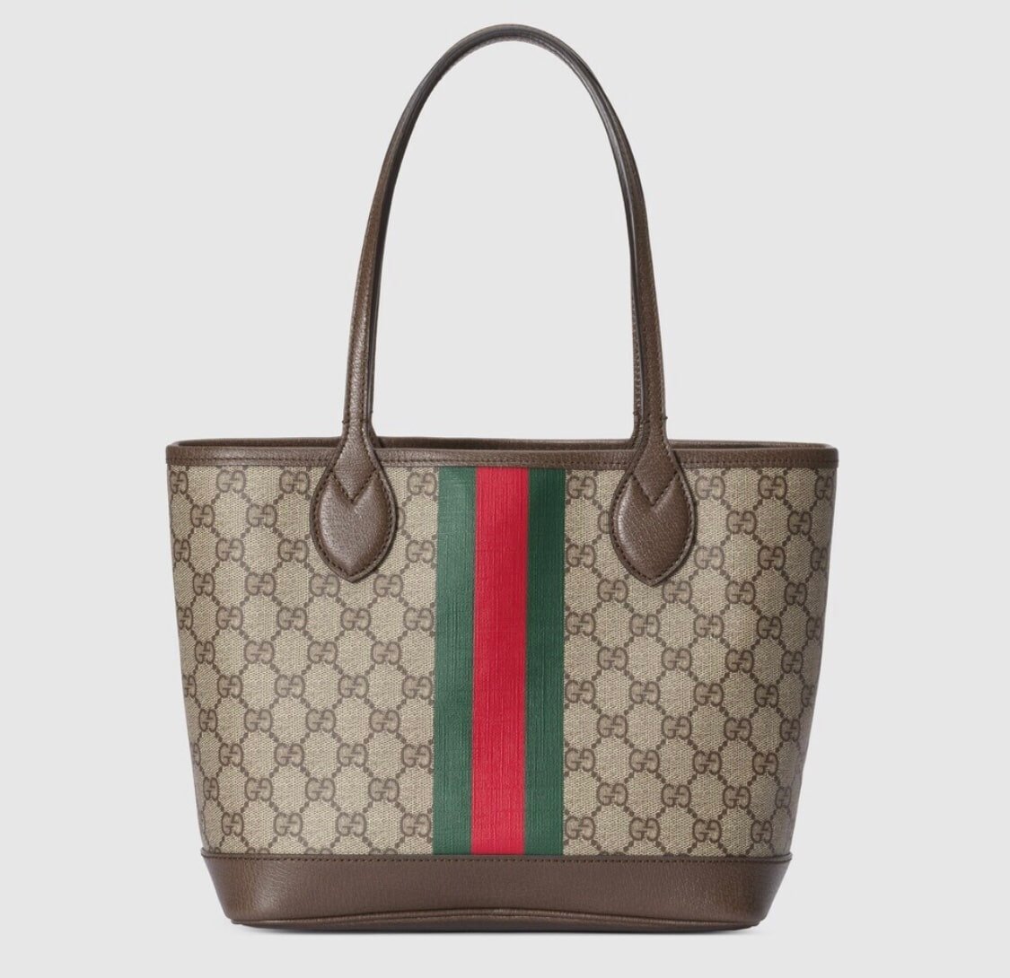 Gvc*1 Ophidia Small Tote Bag Beige And Ebony Gg 25Cm 726762 2Aaay 9151