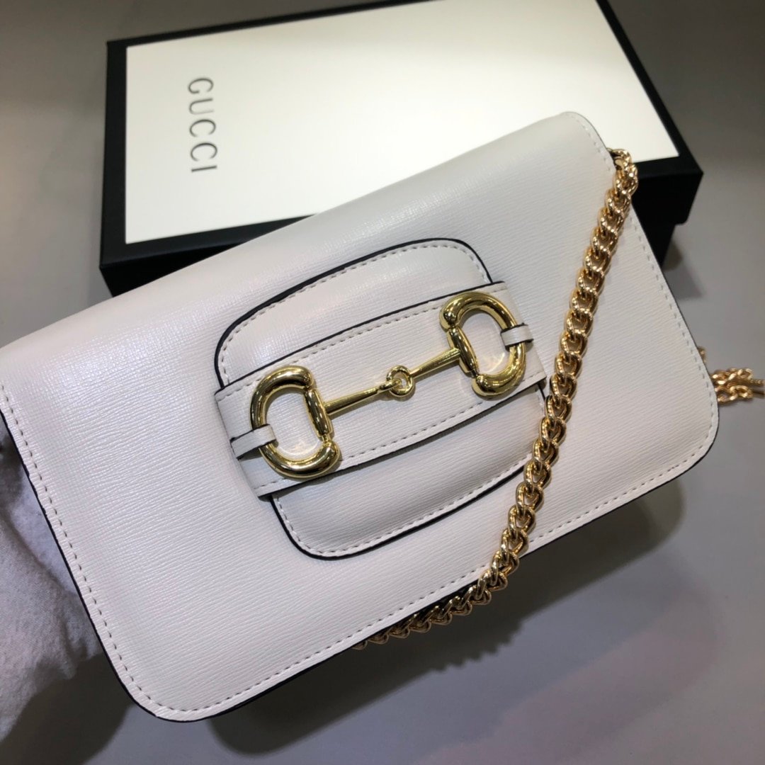 Gvc*1 Horsebit 1955 Wallet With Chain White 20Cm 621892 0Yk0G 9022
