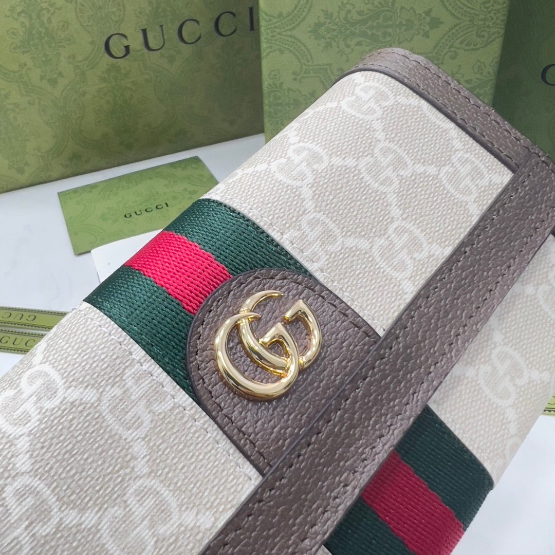 Gvc*1 Ophidia Ukmdg Wallet White And Brown 19Cm 523153 Ukmdg 2570