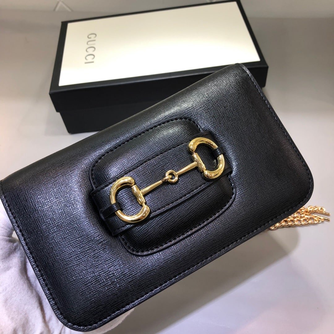 Gvc*1 Horsebit 1955 Wallet With Chain Black 20Cm 621892 0Yk0G 1000